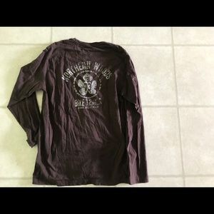 Timberland Long Sleeve T-shirt Bike Trail Brown!